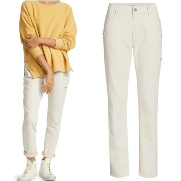 Frame Le Garcon Mid Rise Straight Fit Jeans Au Natural Heather Size 28 NWT New - Picture 2 of 13